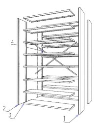 Paroi d'Extrémité pour rayonnage modulaire