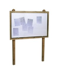 Piétement double pour Vitrine d'affichage extérieur Bois