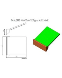 Tablette de consultation abattante pour rayonnage modumlaire