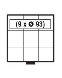 Tiroir 9 cases ·  Ø 93 mm