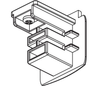 Embout de fermeture pour rail 3 allumages