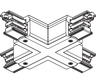 Connecteur en “X” pour rail 3 allumages