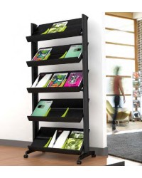 Présentoir linéaire mobile 5 tabletters