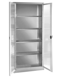 Armoire Métallique haute à portes vitrées
