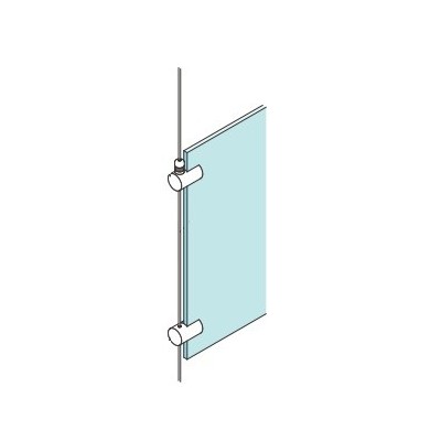 Porte-document en plexiglas pour suspension par câbles