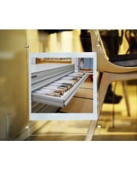 Porte-document en plexiglas pour suspension par câbles