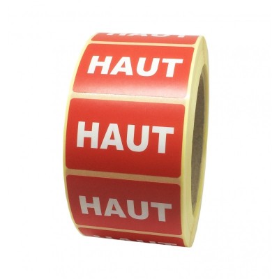 Etiquette "Haut" ou  "Bas"