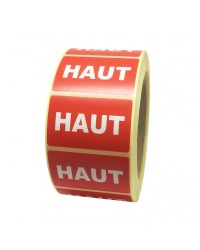 Etiquette "Haut" ou  "Bas"