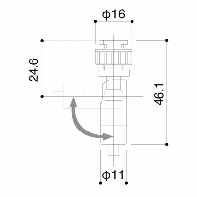 Adaptateur BS-32U-R à rotule pour rail MC/MH