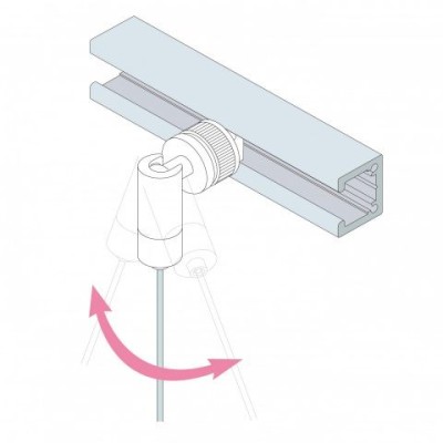 Adaptateur BS-32U-R à rotule pour rail MC/MH