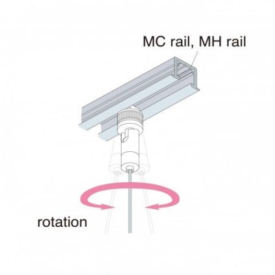 Adaptateur BS-32U-R à rotule pour rail MC/MH