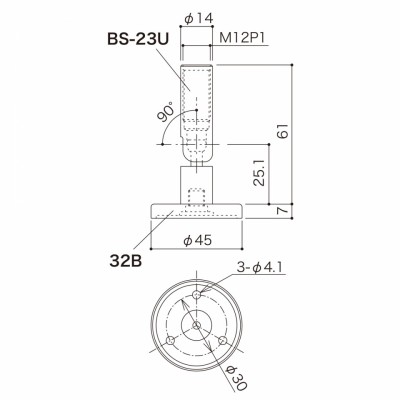 Adaptateur-tendeur autonome à rotule BS-23+BS-23U+32B