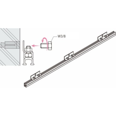 Cornière murale pour rail MH