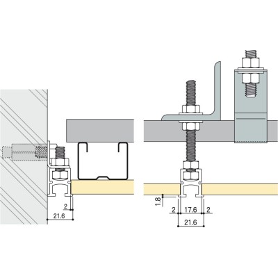 Rail encastrable MH2 System 70