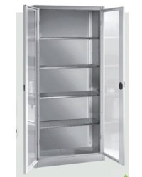 Armoire métallique - portes vitrées