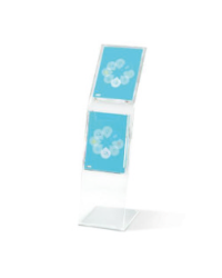 Porte-visuel lutrin A4 plexi avec porte-brochures