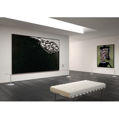 DESTOCKAGE - Potelet MuseoGalerie 90 cm gris argent