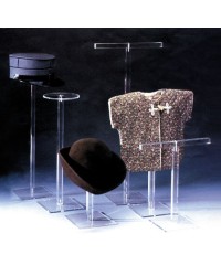 Socle Transparent à Chapeau et Coiffure