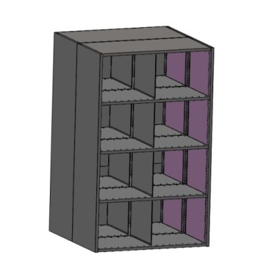 Colonne 8 cases - double profondeur