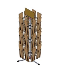 Carrousel de comptoir 4 faces · 24 cases