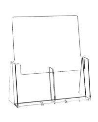 Présentoir · 2 cases 1/3 A4 côte à côte